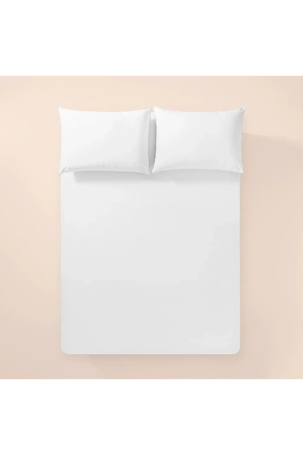 100% Cotton Percale Elastic Sheet 160x200 cm White - Pure Series