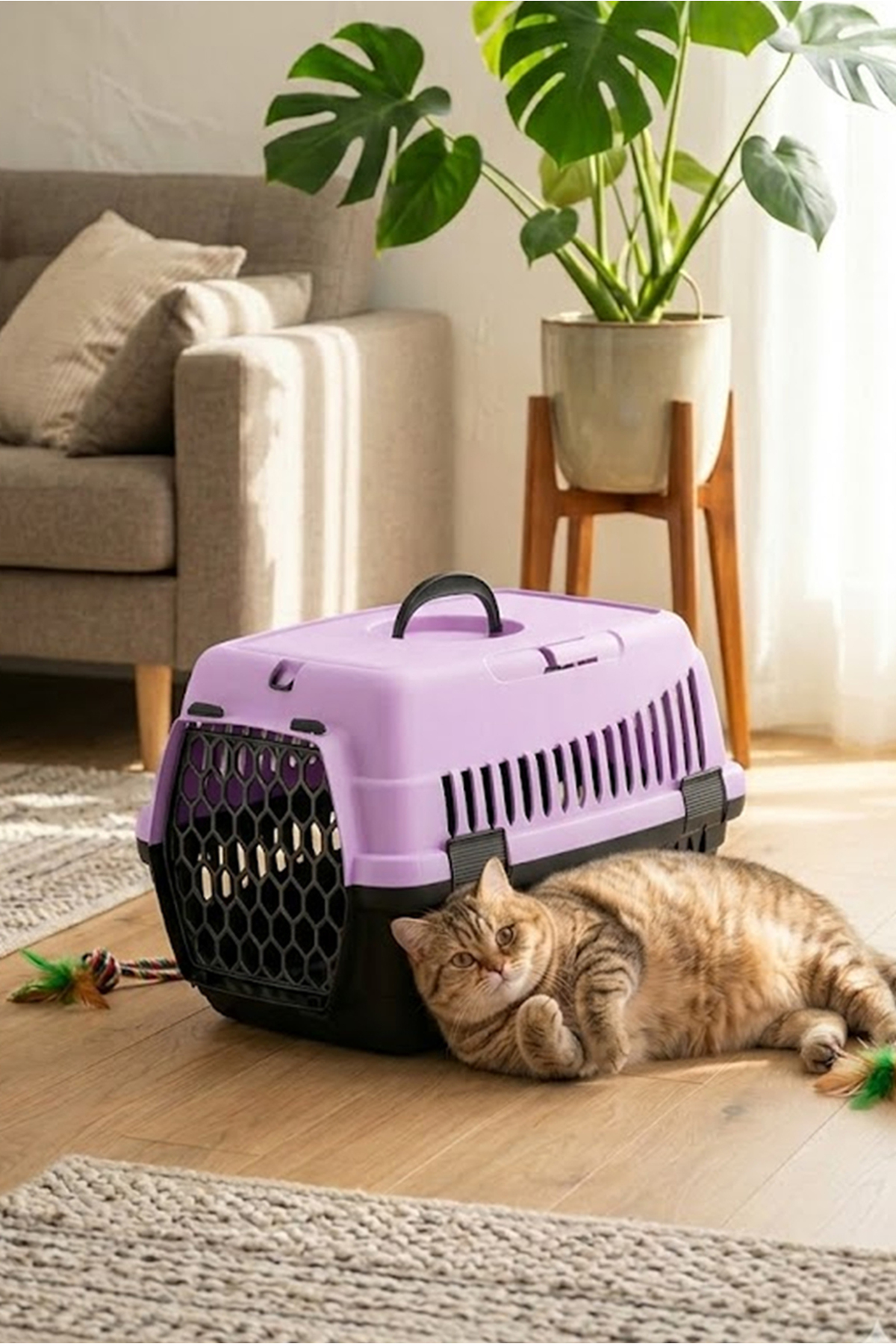 Petozi Evcil Hayvan Kedi Köpek Taşıma Sepeti Orta Boy 68,5x56,5x40 cm - Fiyatı, Yorumları