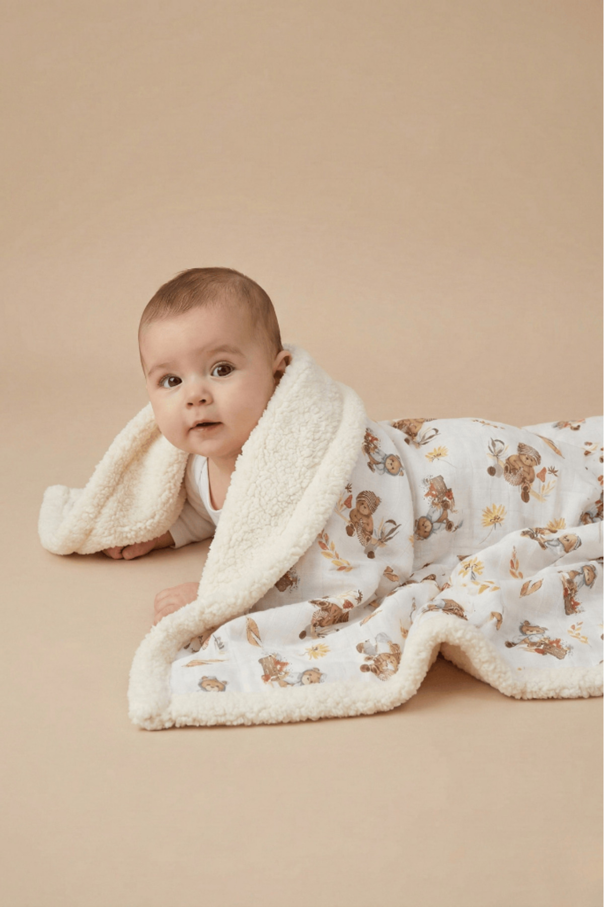 LUCKKA Puffy Bebek Battaniyesi 70x100 cm Koyun Tüylü Müslin Battaniye - ZTPUF00 fotoğrafı 2 (önizleme)