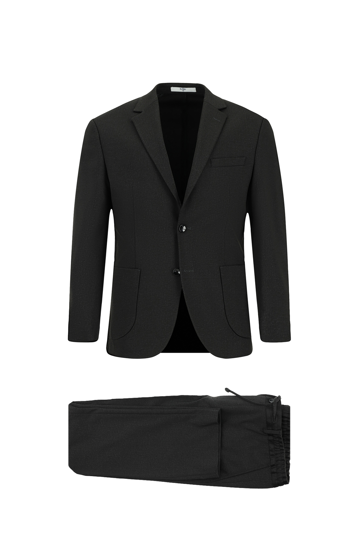 Kiğılı  6 Drop Regular Fit Standart Kesim Desenli Beli Lastikli İpli Takım Elbise - Görsel 7