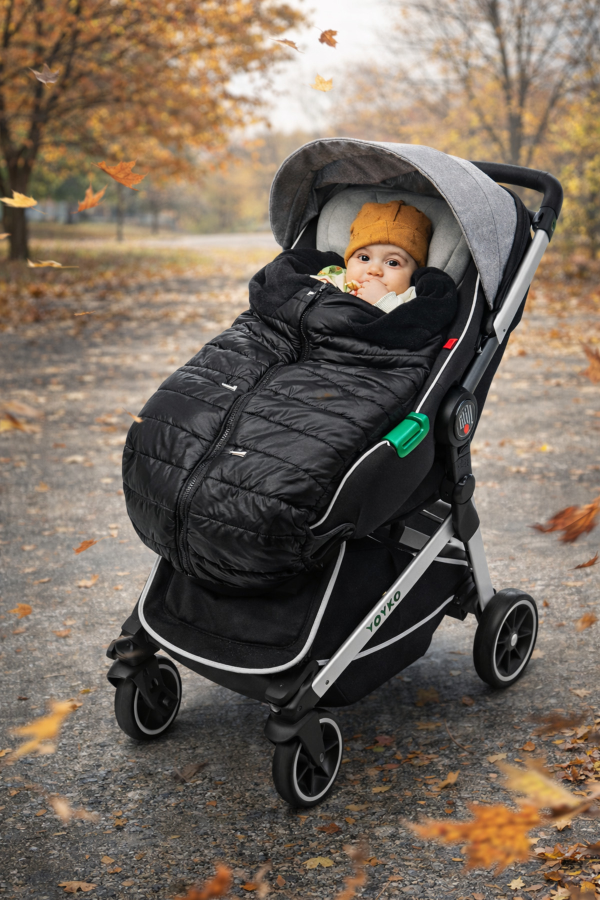 ubeybi Puset Kışlık Footmuff - Su Geçirmez Universal Bebek Arabası Uyku Tulumu ve Ayak Örtüsü fotoğrafı 6 (önizleme)