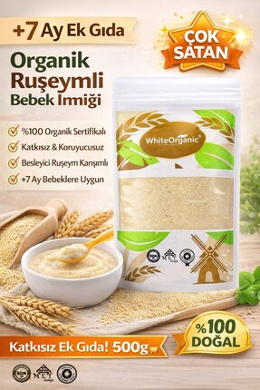 White Organic Organik Ruşeymli İrmik 500 Gr Ekonomik Paket