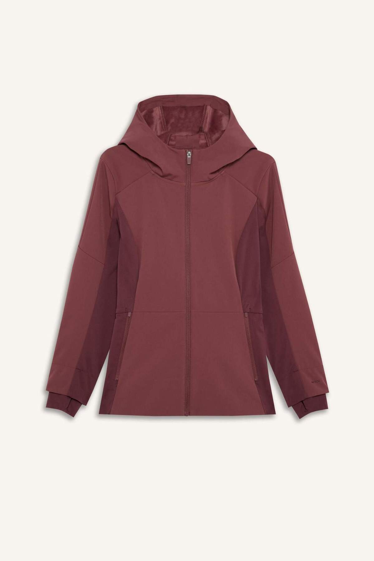 DeFacto Rüzgar Geçirmez Su İtici Slım Fıt Kapüşonlu Fermuarlı Softshell Mont G0237AX26SP görsel 7