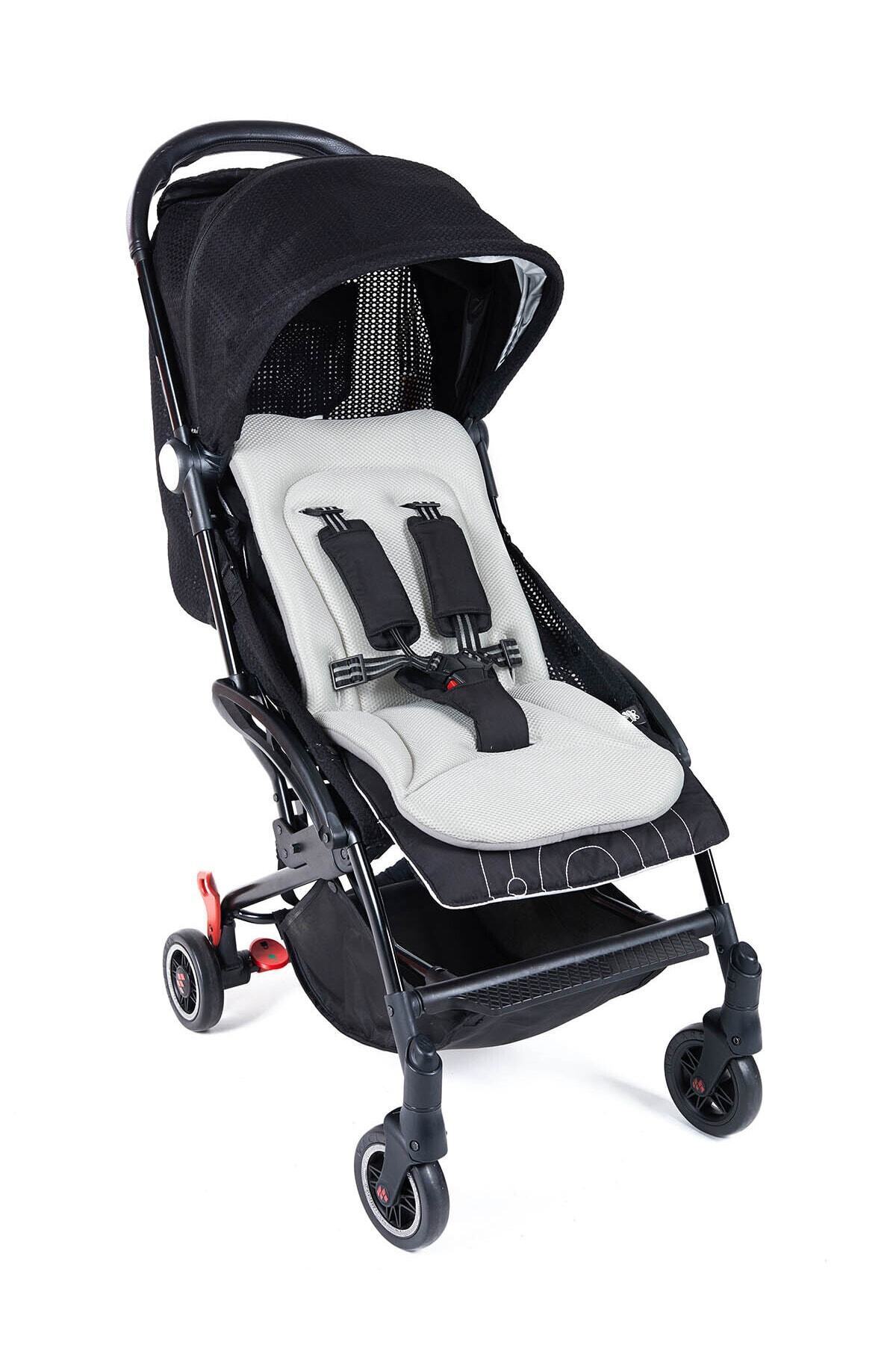 ubeybi Çift Taraflı Bebek Arabası Minderi - 3D Nefes Alan Pamuklu Oto Koltuğu ve Puset Şiltesi fotoğrafı 2 (önizleme)