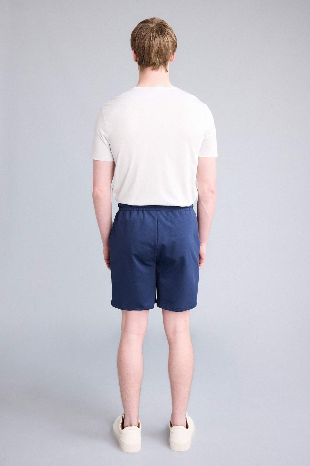 DeFacto Slim Fit Cepli Pamuklu Basic Bermuda Şort W1105AZ26SM görsel 5