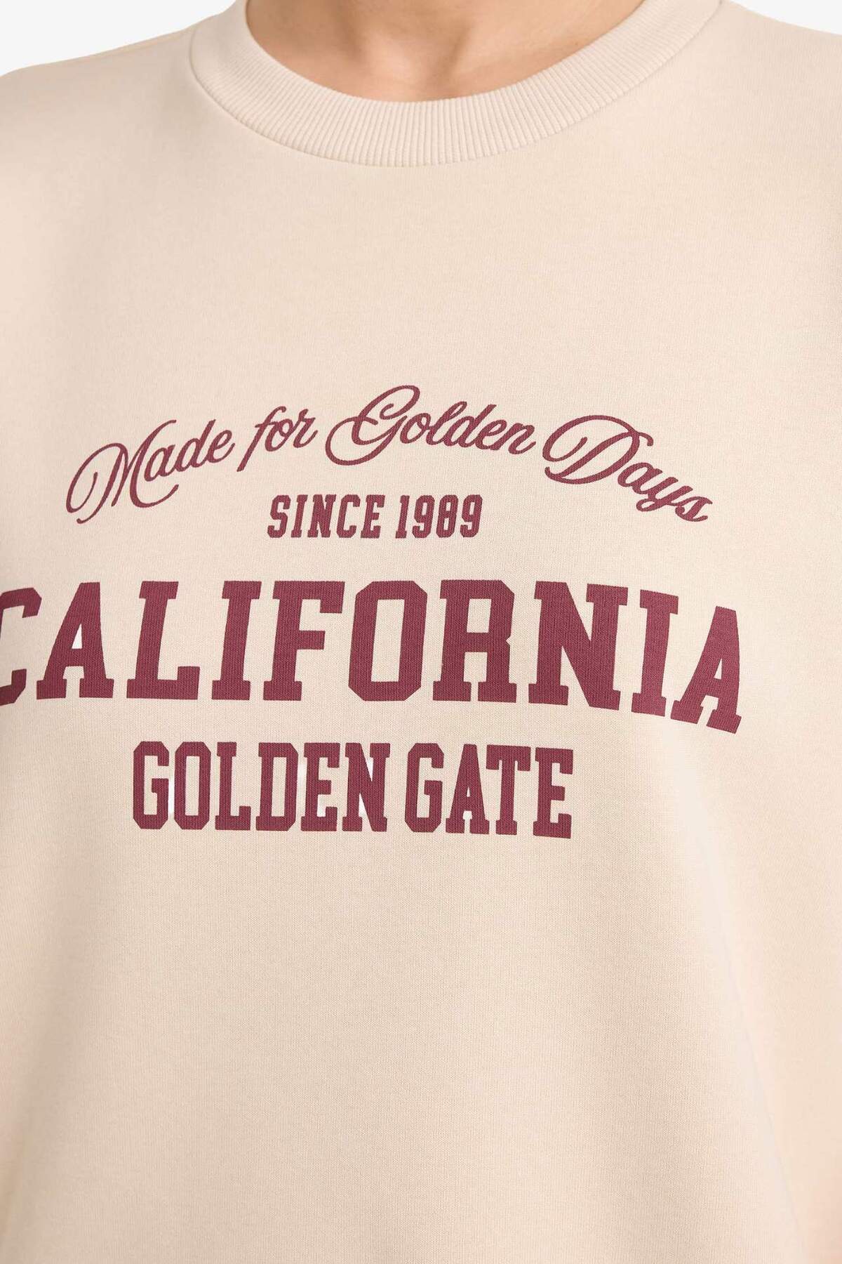 DeFacto Oversıze Baskılı Sweatshirt G7026AX25WN görsel 4