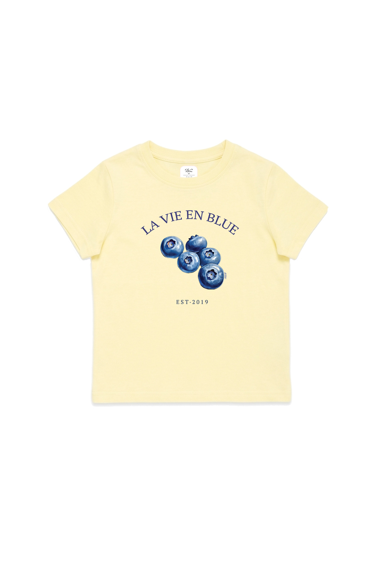 HONEY LADY BABY Tシャツ　Ｍサイズ WHITE OF CREATIVE Kadın Blueberry Yaban Mersini Baskılı Baby Tee
