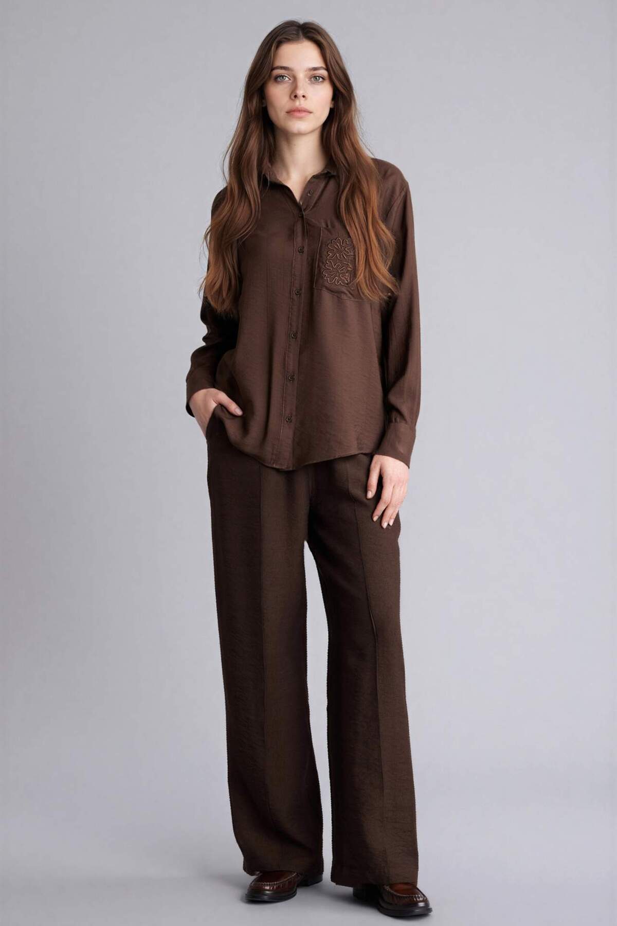 Defacto Straight Fit Straight Leg Trousers D8354Ax26Sp