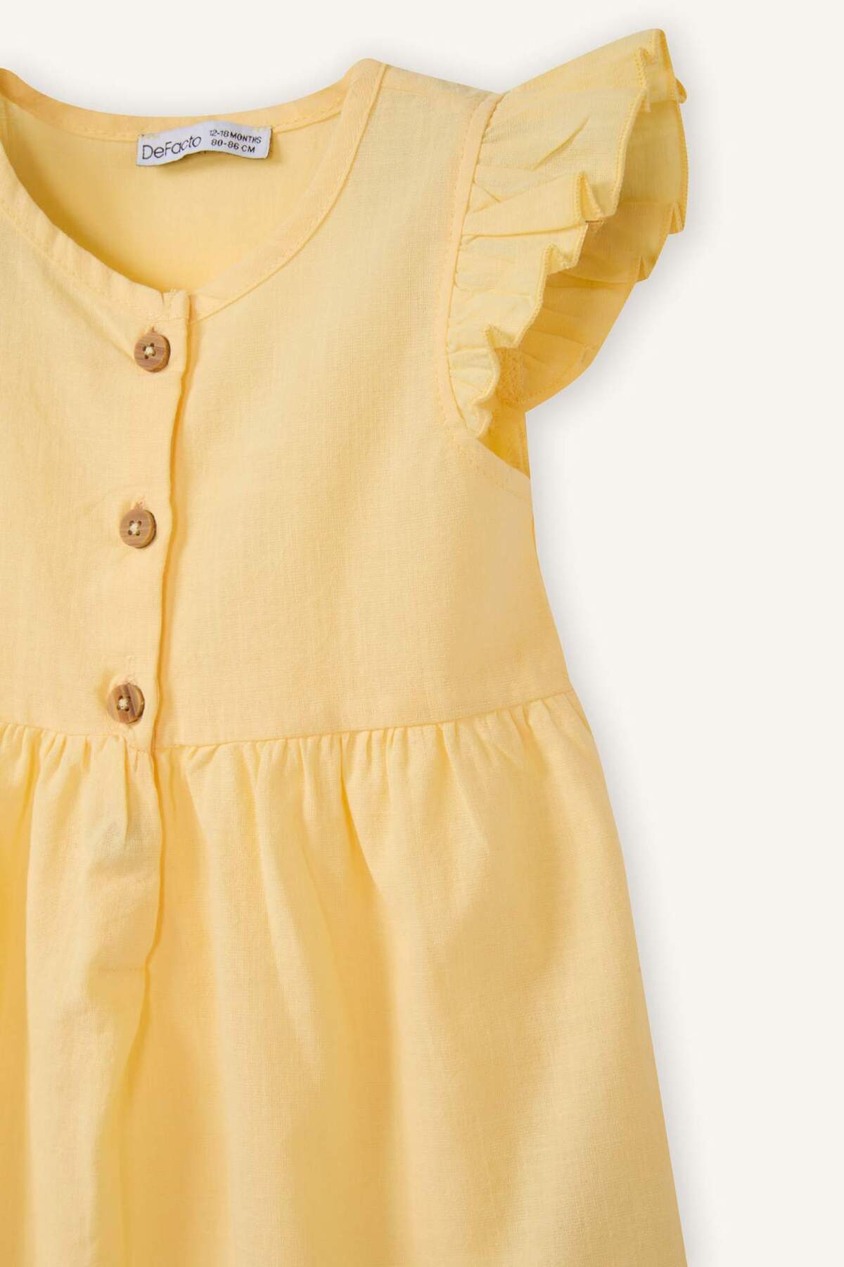 Defacto Flamlı Poplin Elbise Kız Bebek Z7402A226SM fotoğrafı 2 (önizleme)