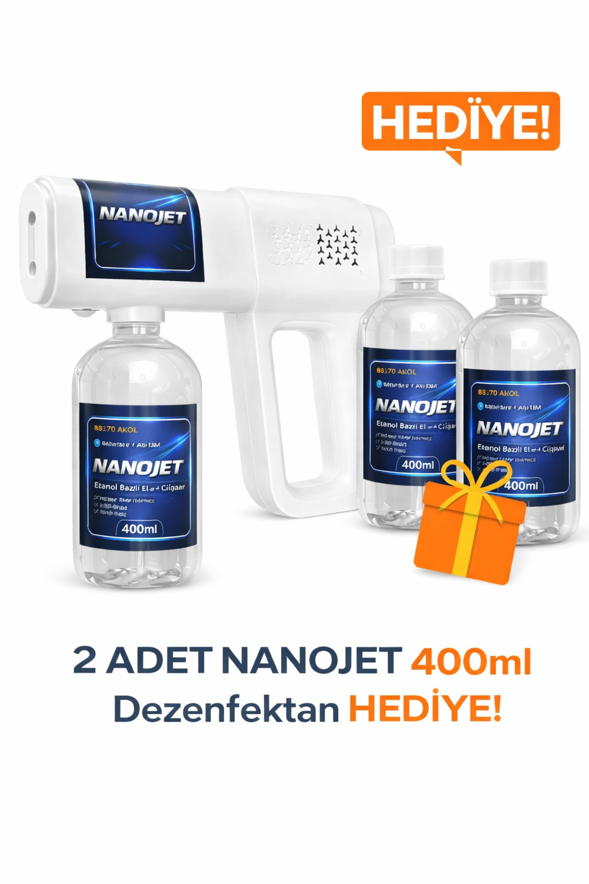 NANOJET Temassız ev Hijyen Tabancası Dezenfektan Cihazı Nano Sis