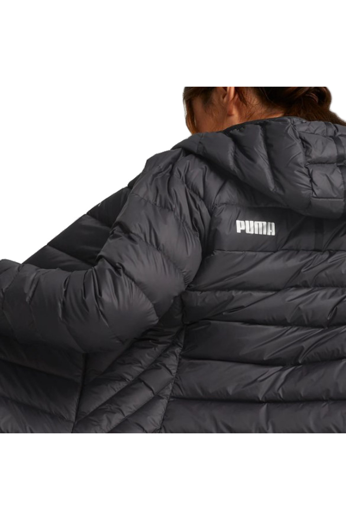 Puma Packlite Hooded Down Kadın Siyah Günlük Stil Mont 84940701 görsel 2