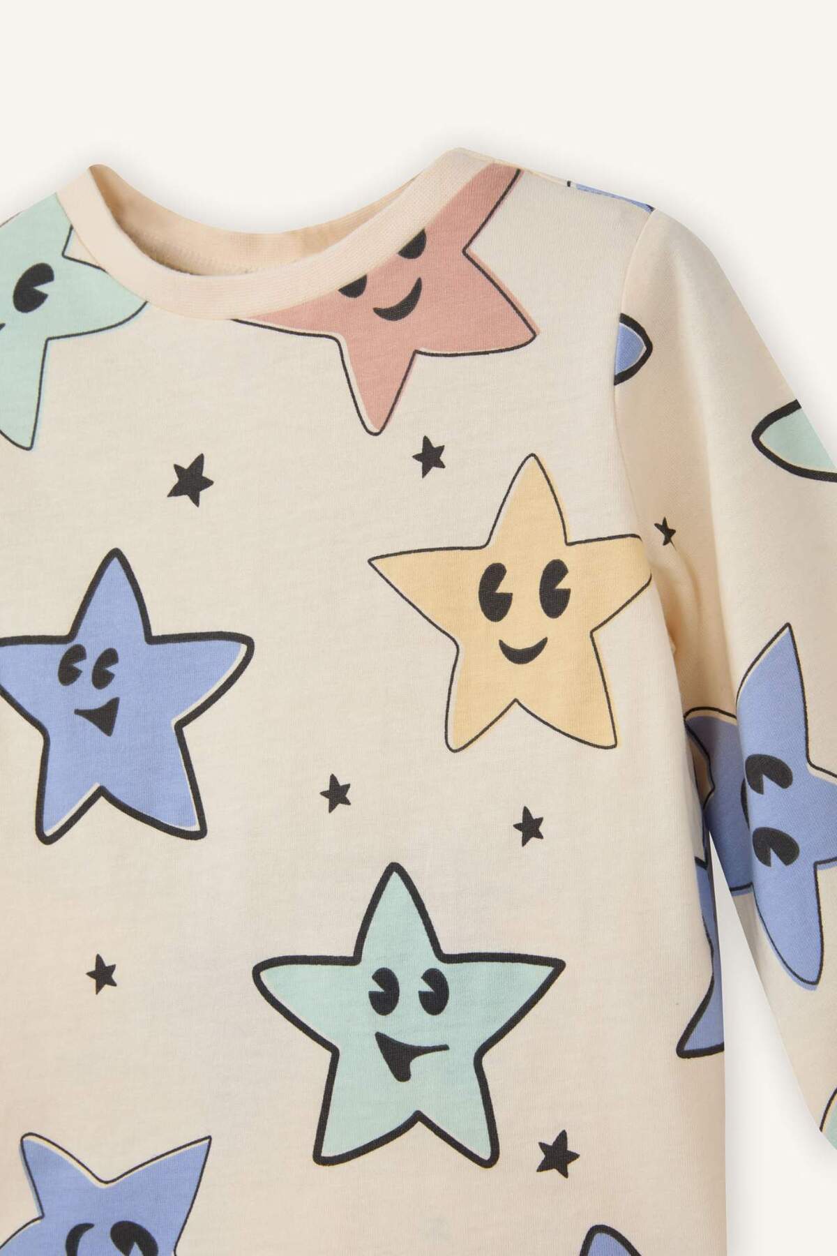 Defacto %100 Pamuklu Desenli 2'li Pijama Takımı Erkek Bebek G8845A526SP fotoğrafı 3 (önizleme)