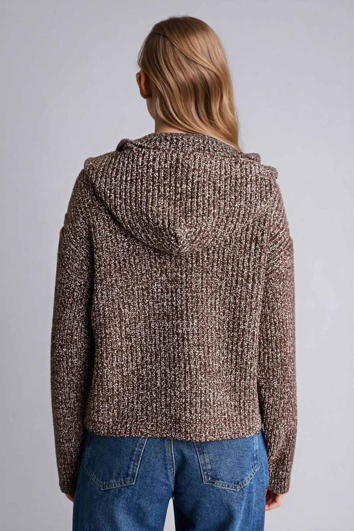 Defacto  Oversıze Kapüşonlu Hırka G6033AX25WN - Görsel 4