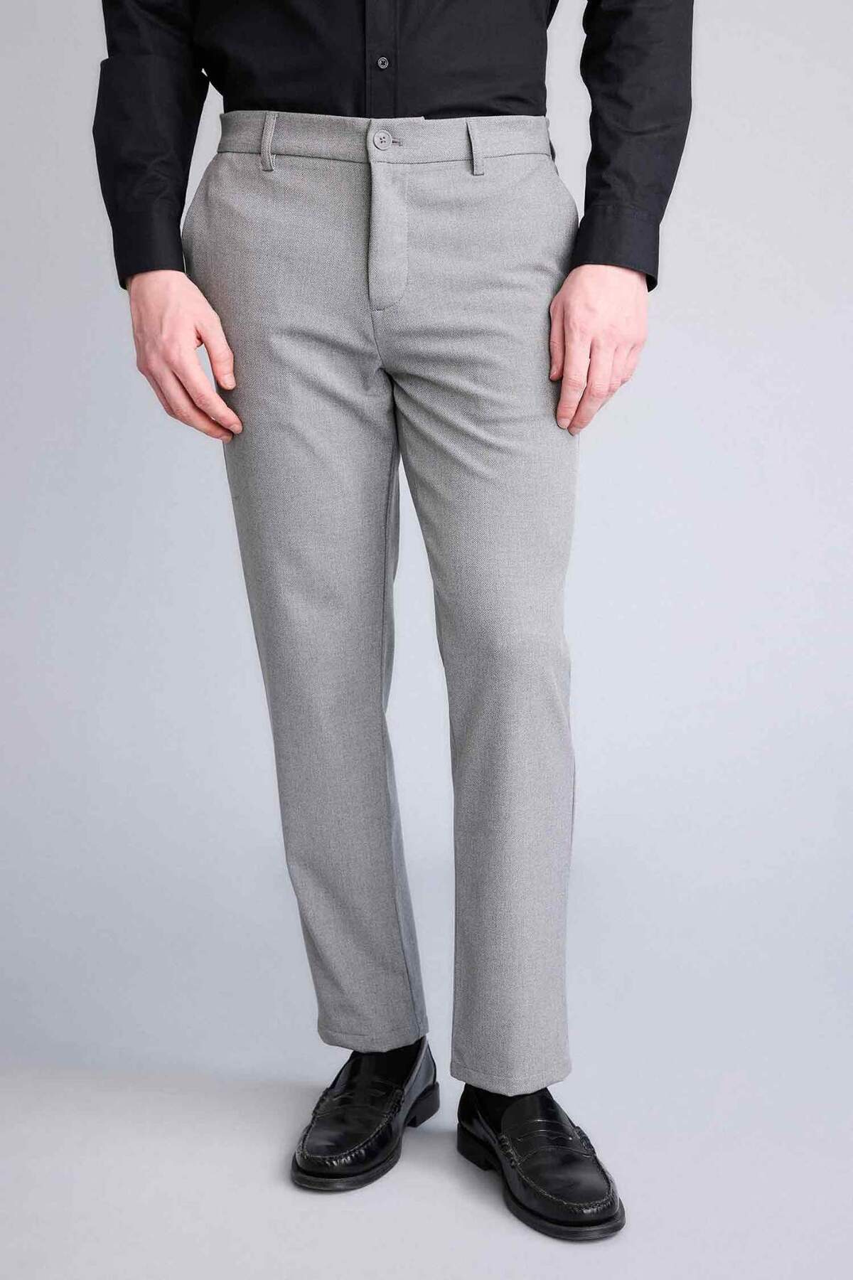Tailored Fit Düz Paça Pantolon B8577AX26SP — خاکستری — تصویر 6 از 8