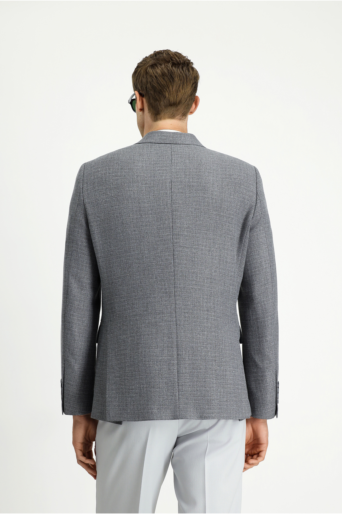 Kiğılı  Regular Fit Desenli Kruvaze Ceket - Görsel 5