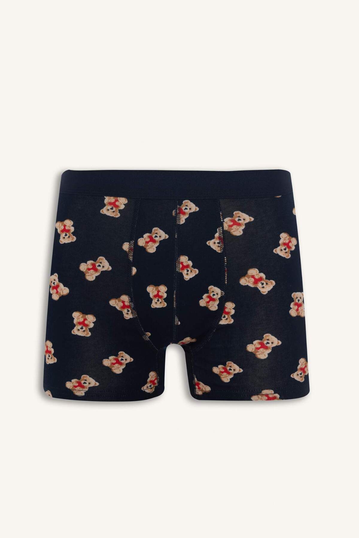 Defacto  Regular Fıt Kalpli Ayıcıklı 3'lü Boxer G8180AX26SP - Görsel 2