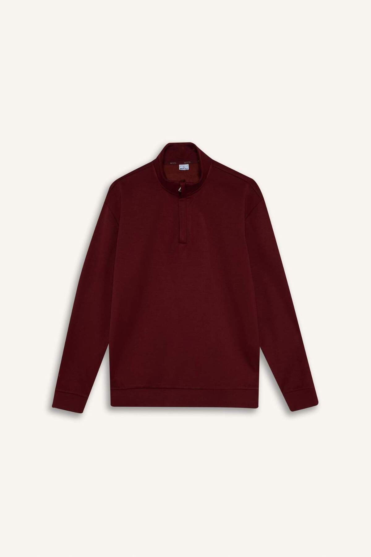 Ultra Yumuşak Standart Fit Modal Sweatshirt G8148AX25WN — زرشکی — تصویر 6 از 8
