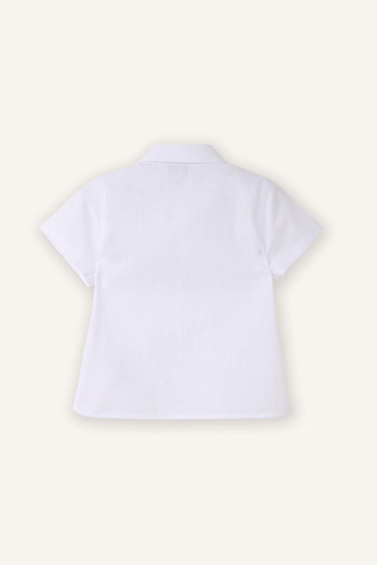 Defacto Keten Görünümlü Gömlek Erkek Bebek G7624A526SM fotoğrafı 3 (önizleme)