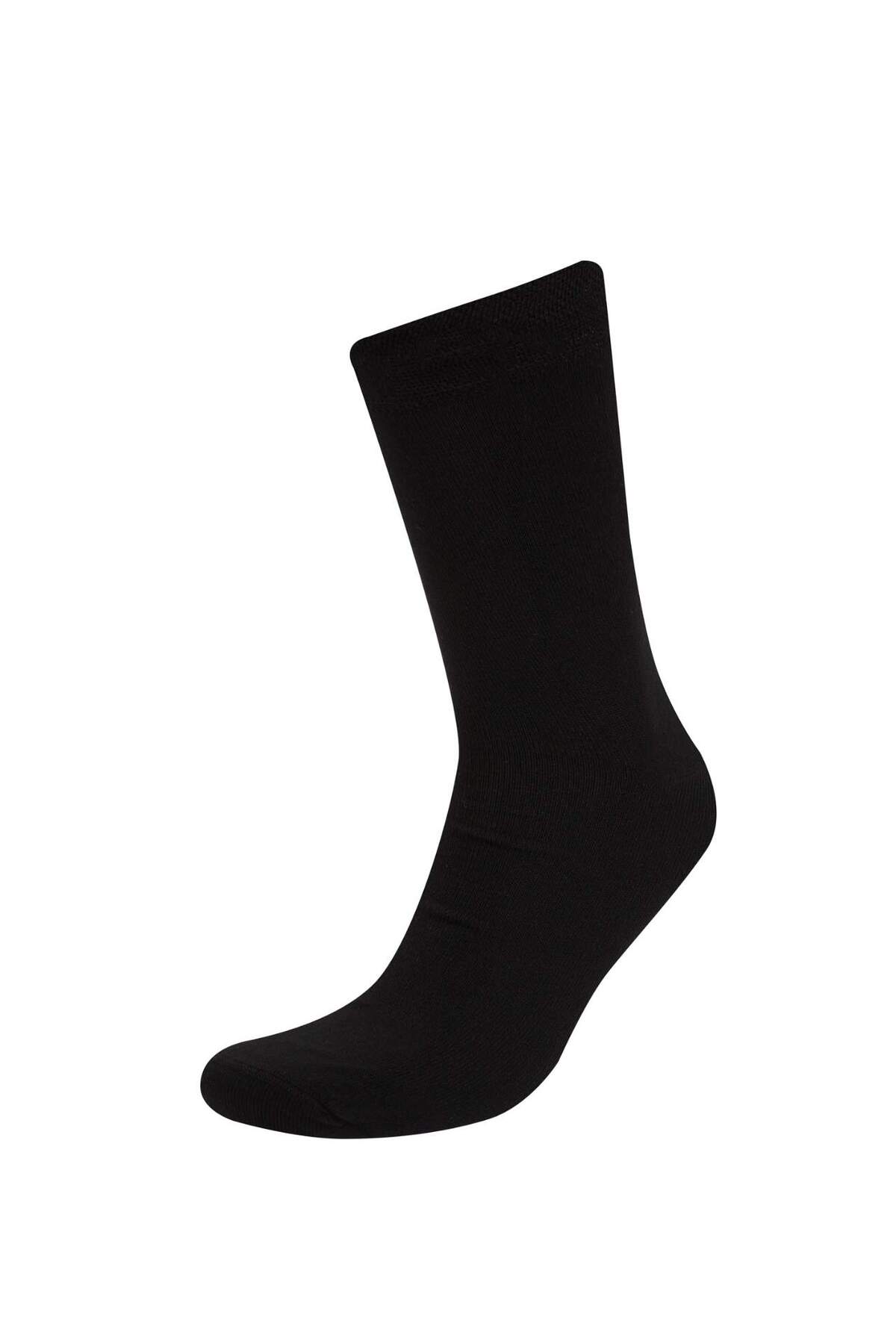 Defacto  Erkek Çizgili Dikişsiz 3lü Bambu Uzun Çorap C6681AXNS - Görsel 4