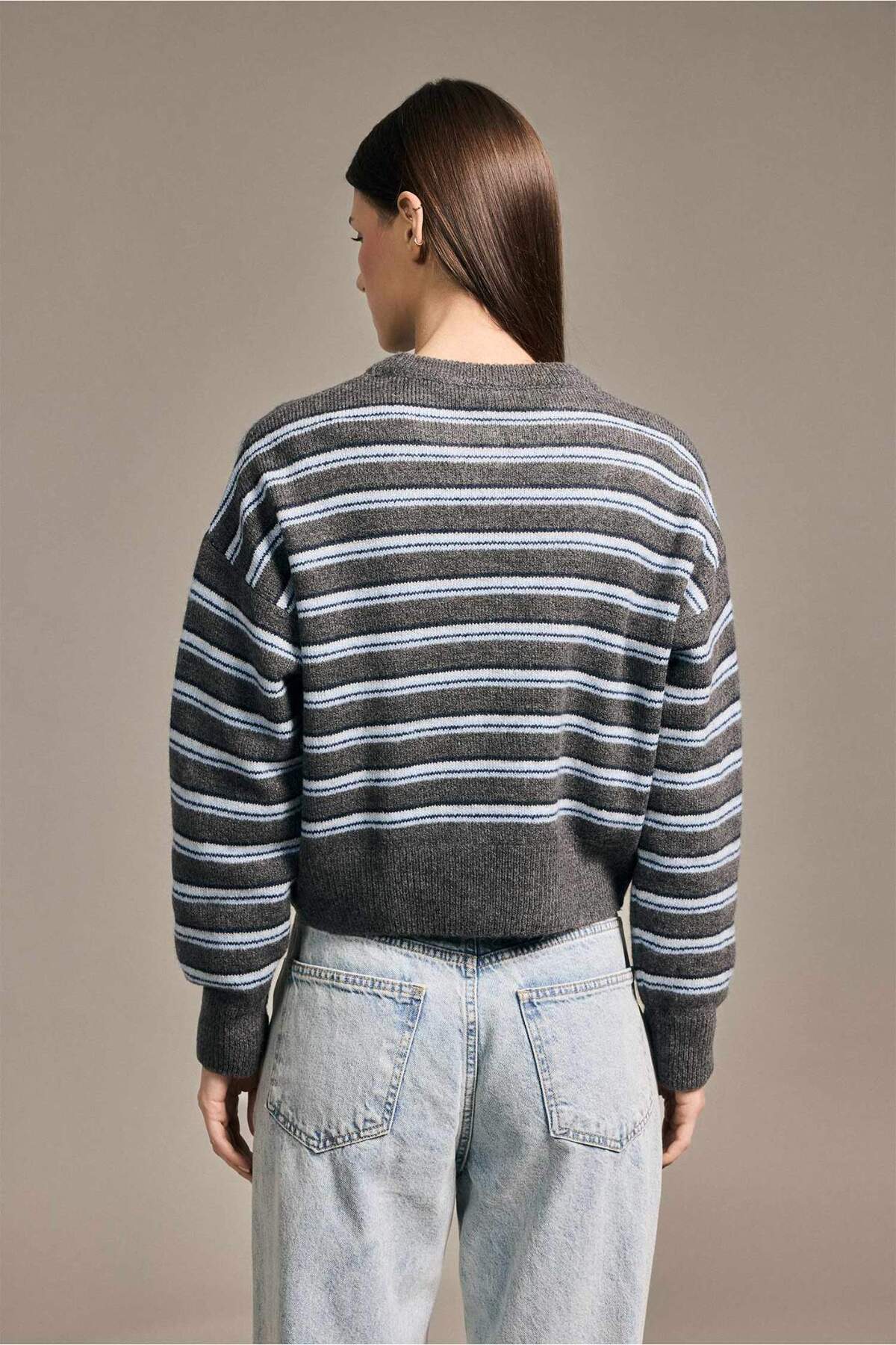 Defacto  Çizgili Düğmeli Hırka H3070AX26SP - Görsel 5