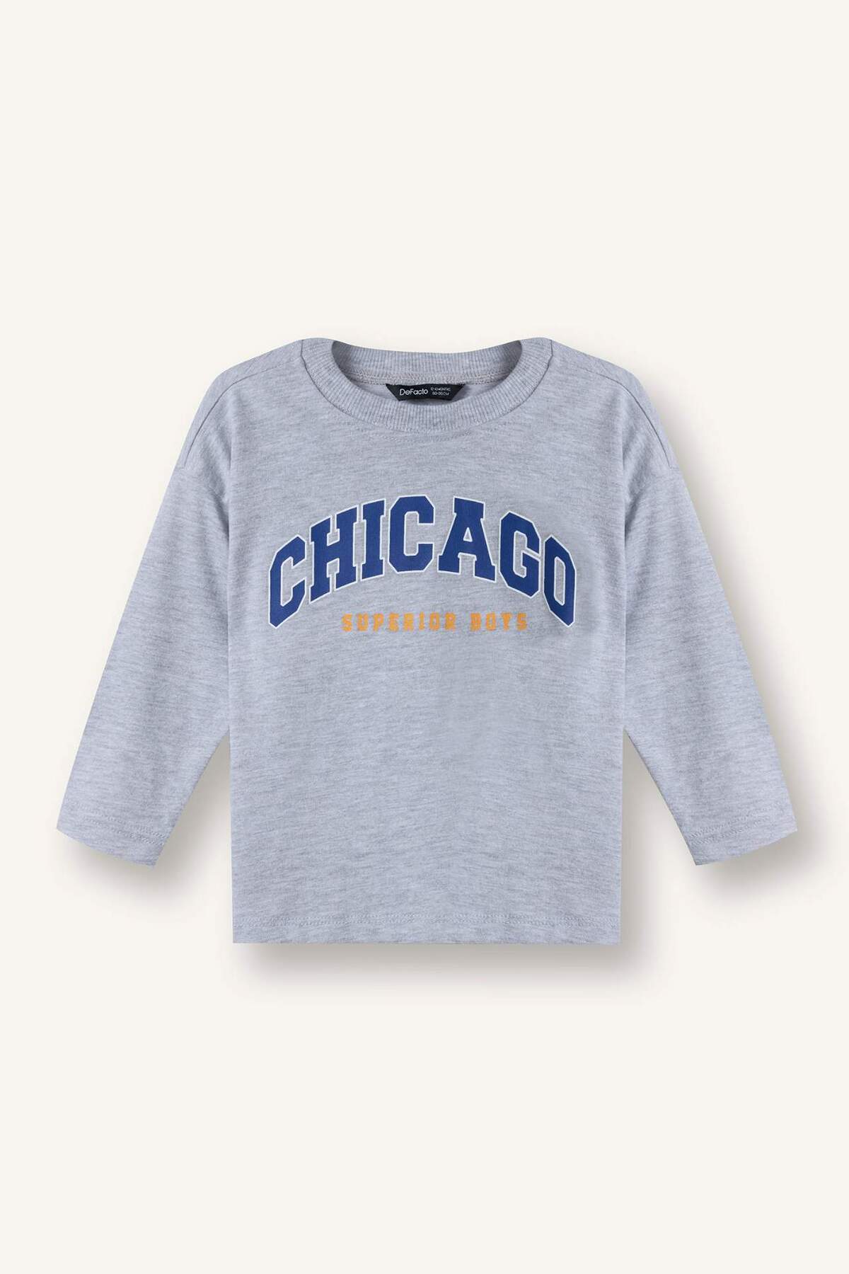 Defacto Oversize Baskılı 2'li Uzun Kollu Tişört Erkek Bebek G5908A526SP fotoğrafı 2 (önizleme)