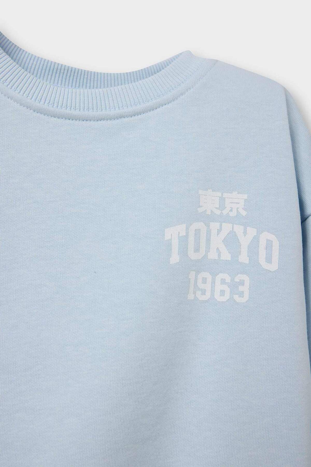 Defacto Oversize Baskılı Sweatshirt Erkek Bebek D7905A526SP fotoğrafı 2 (önizleme)