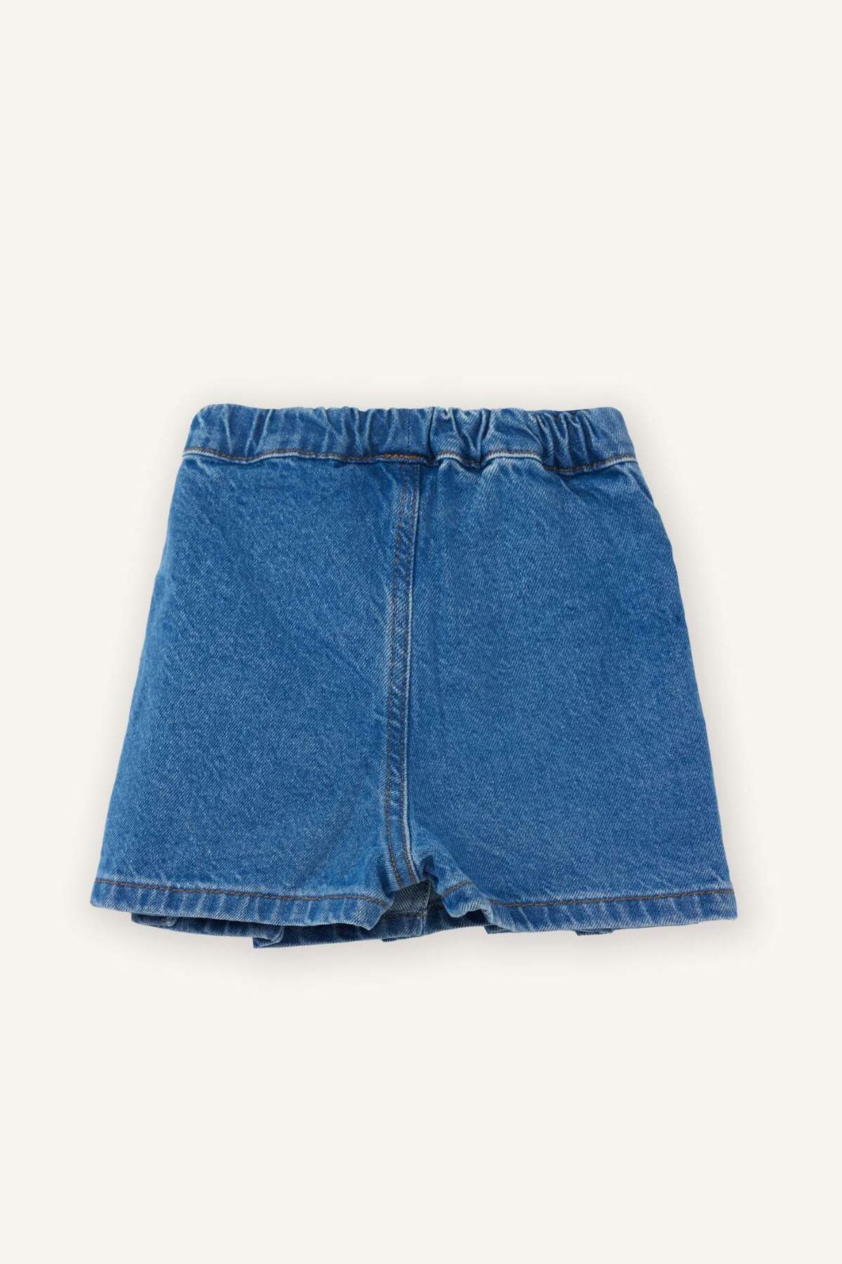 Defacto Pileli Jean Şort Etek Kız Bebek G8222A526HS fotoğrafı 3 (önizleme)