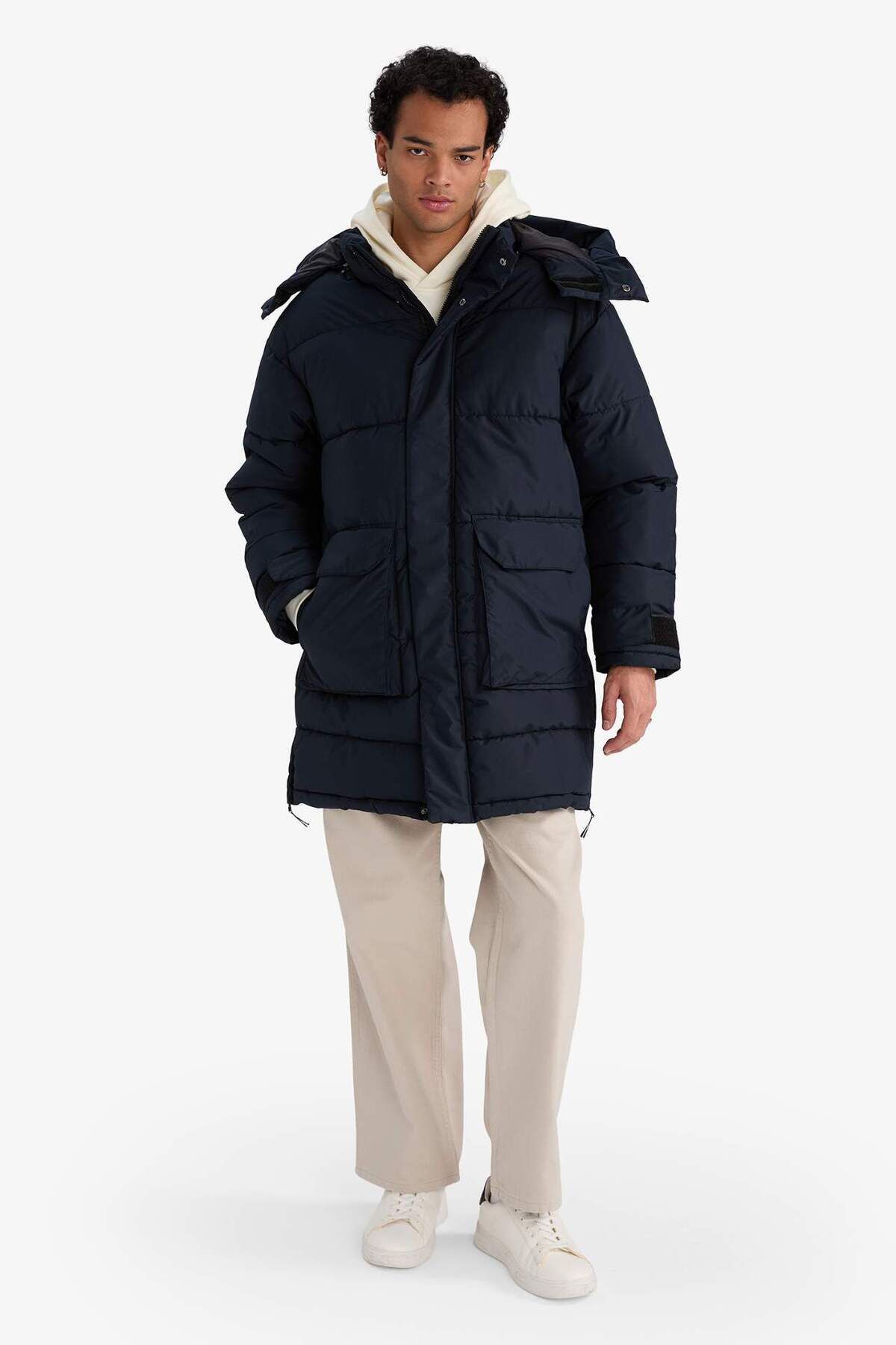 Su İtici Kapüşonlu Parka Mont F5724AX25CW — سرمه‌ای — تصویر 2 از 8
