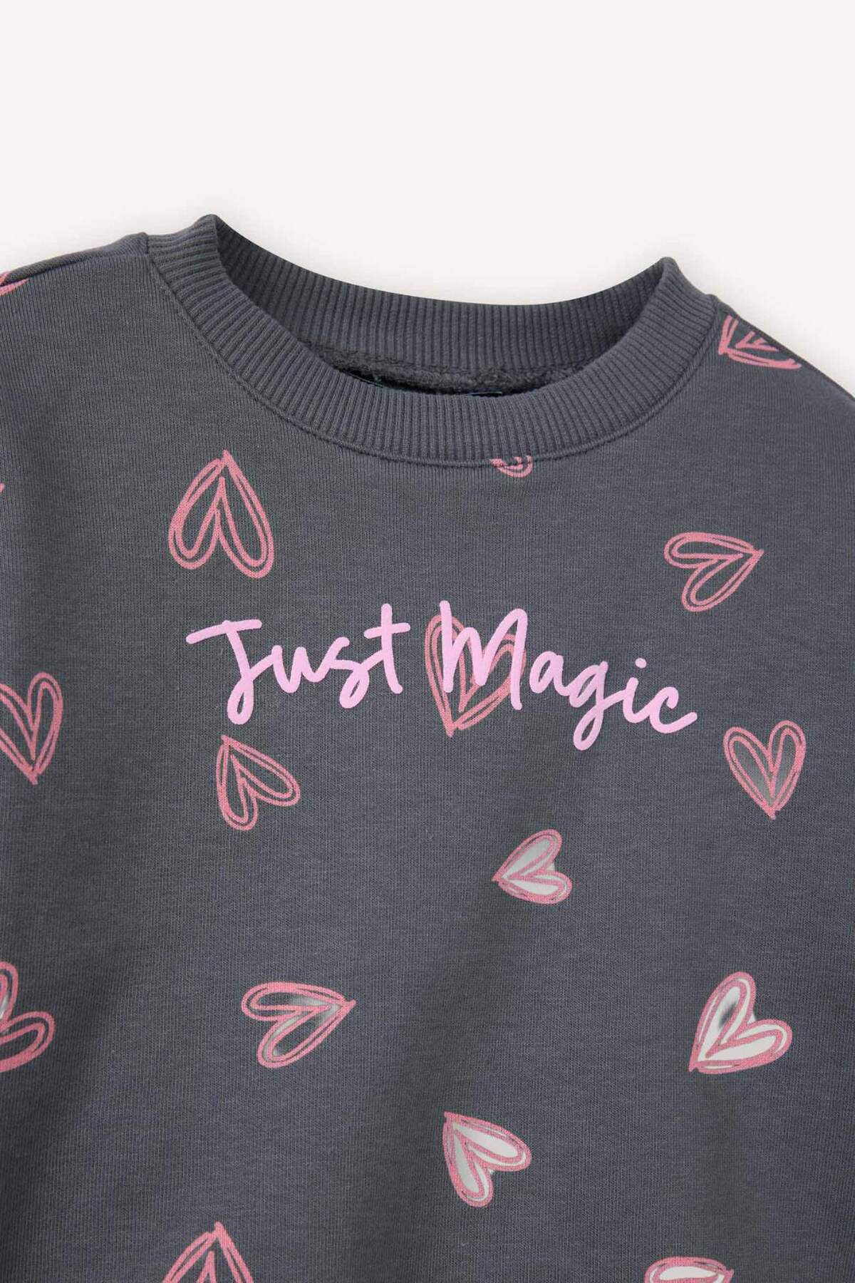 Defacto Oversıze Desenli Sweatshırt Kız Bebek G7502A526SP fotoğrafı 2 (önizleme)