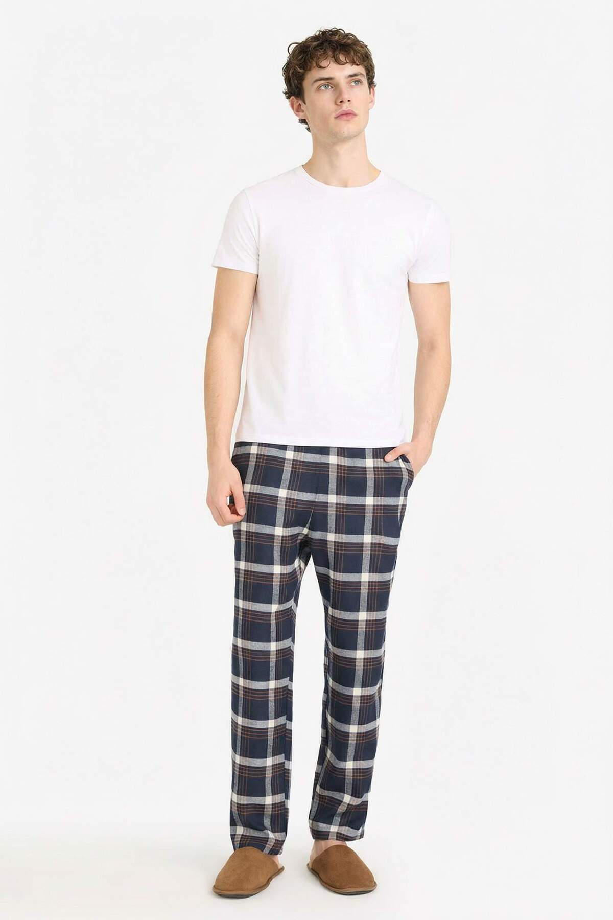 DeFacto Regular Fıt Uzun Boy Flanel Alt G8209AX26SP görsel 2