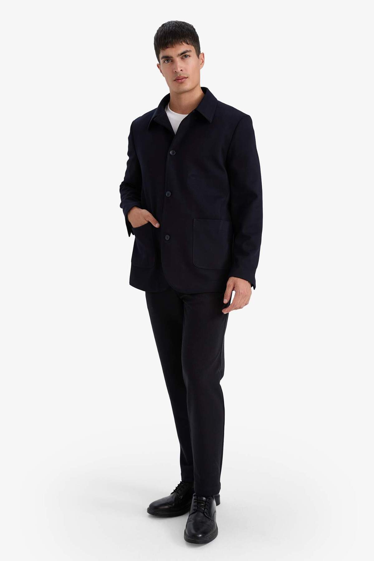 DeFacto Esnek Kumaş Tailored Fıt Pantolon D3695AX26SP görsel 4