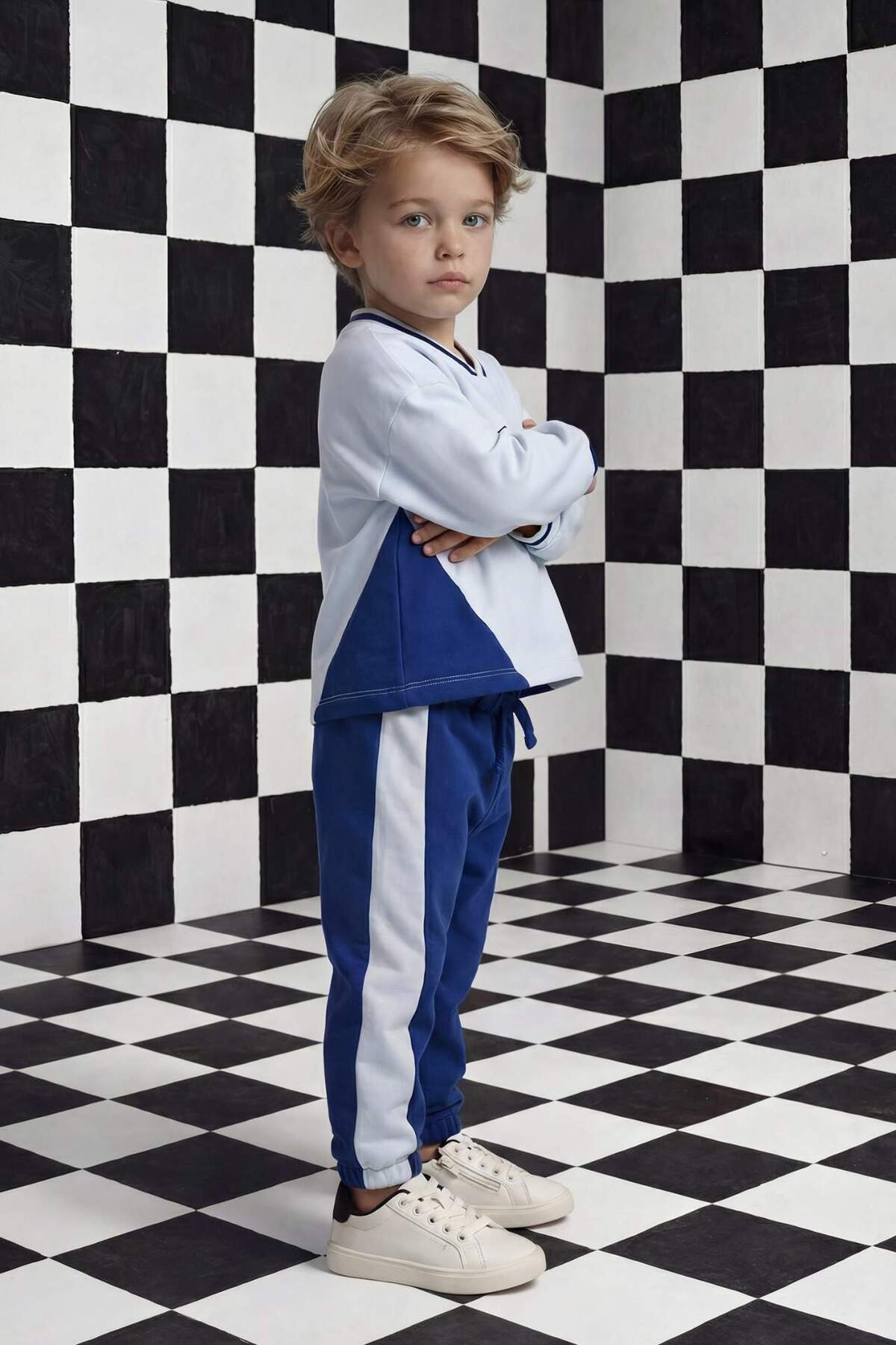 Defacto 2'li Takım Baskılı Sweatshirt Eşofman Altı Erkek Bebek G6132A526SP fotoğrafı 3 (önizleme)