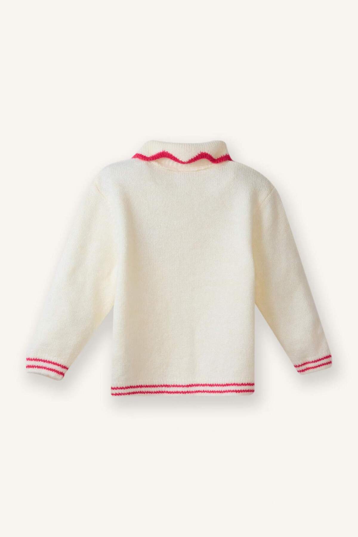 Defacto Nakışlı Büyük Yaka Hırka Kız Bebek G7442A526SP fotoğrafı 6 (önizleme)