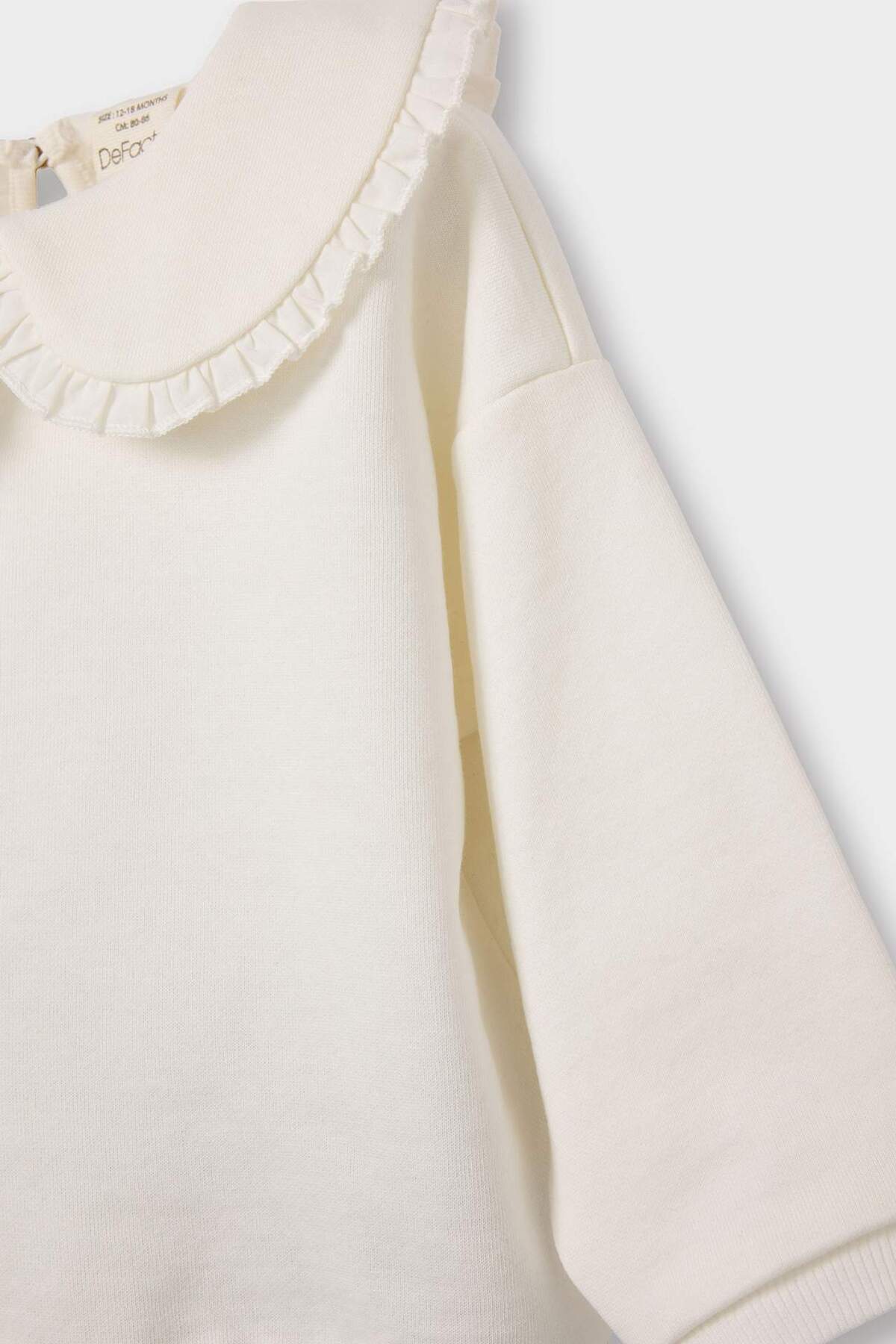 Defacto 2'li Takım Büyük Yaka Sweatshirt Etek Kız Bebek G5834A525WN fotoğrafı 4 (önizleme)