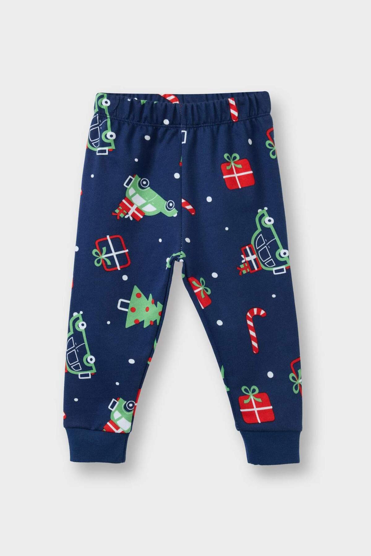 Defacto Yılbaşı Temalı 2'li Takım Sweatshirt Eşofman Altı Erkek Bebek G1973A525CW fotoğrafı 3 (önizleme)