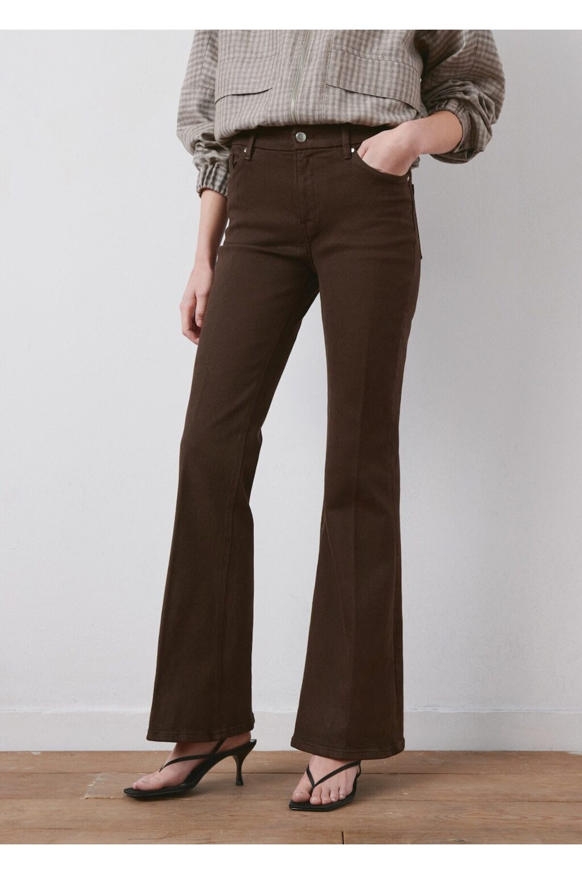 MANGO  Violeta yüksek bel flare jean pantolon