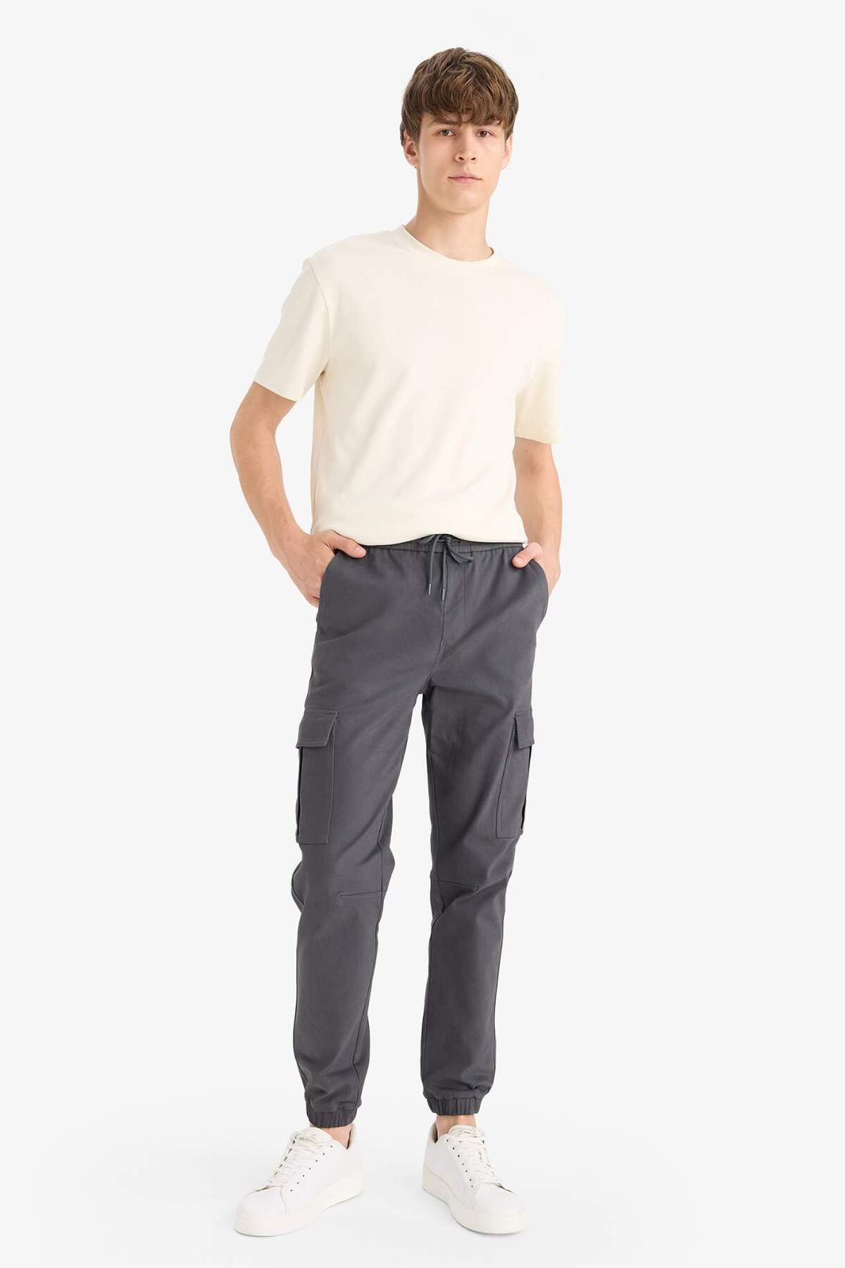 DeFacto Kargo Cepli Jogger Paça Pantolon F2044AX25WN görsel 2