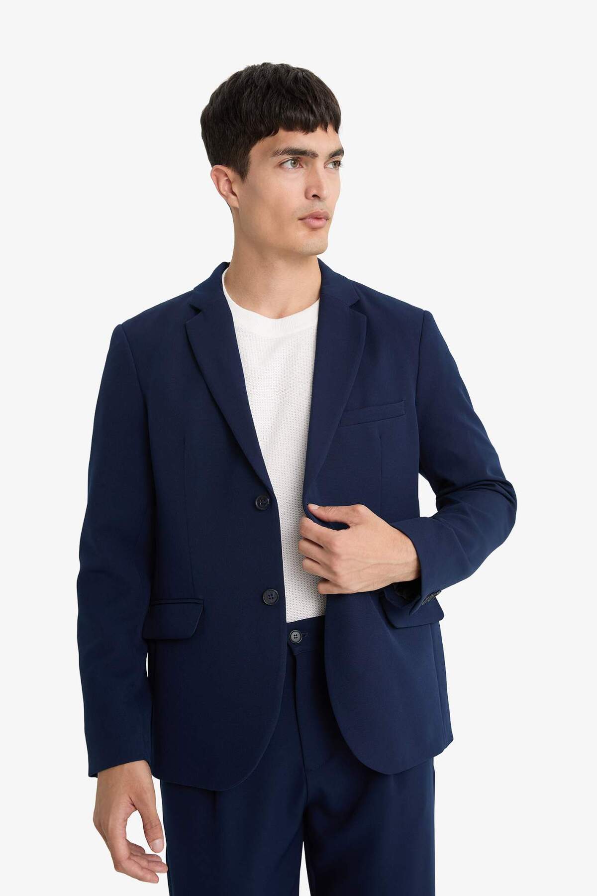 Defacto  Slim Fit Dar Kesim Düğmeli Blazer Ceket F7575AX25AU - Görsel 3