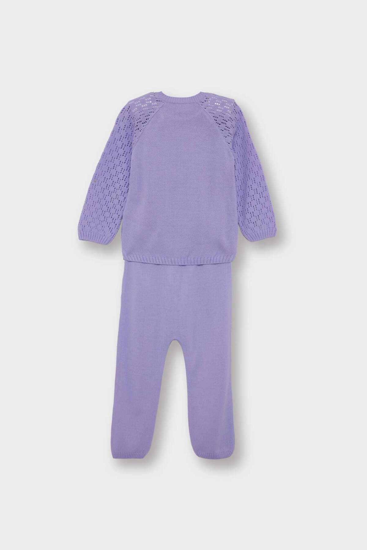 Defacto 2'li Takım Ajurlu Triko Kazak Alt Kız Bebek F3223A525WN fotoğrafı 4 (önizleme)