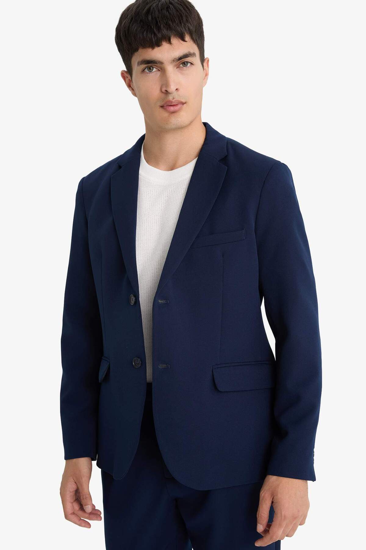 Defacto  Slim Fit Dar Kesim Düğmeli Blazer Ceket F7575AX25AU
