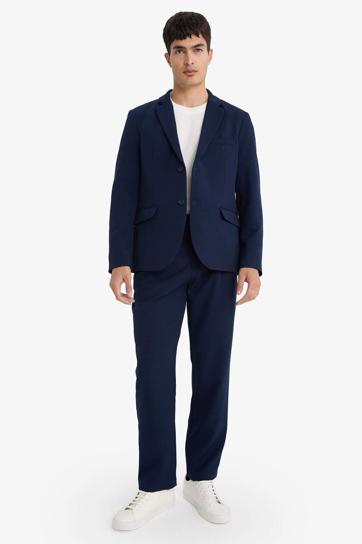 Defacto  Slim Fit Dar Kesim Düğmeli Blazer Ceket F7575AX25AU - Görsel 2