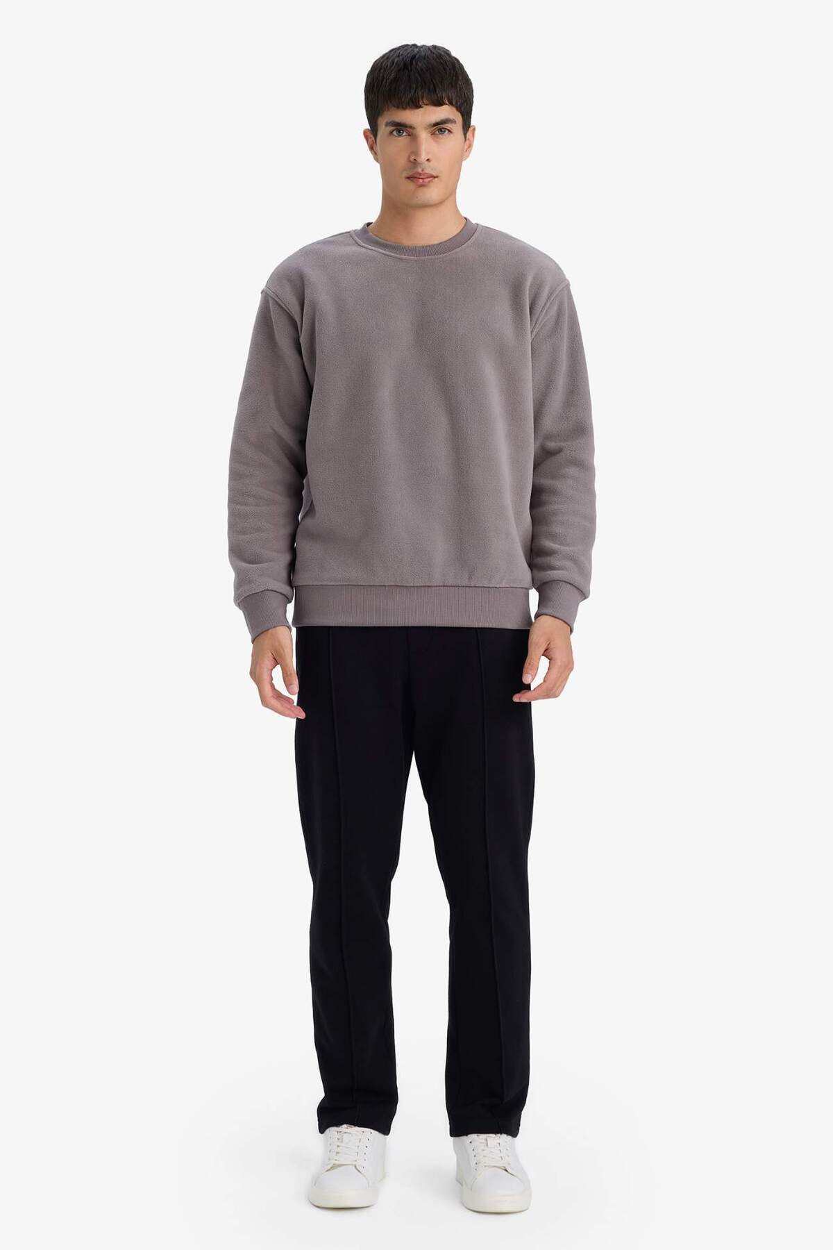 Defacto  Relax Fıt Bisiklet Yaka Polar Sweatshirt F3685AX25WN - Görsel 2