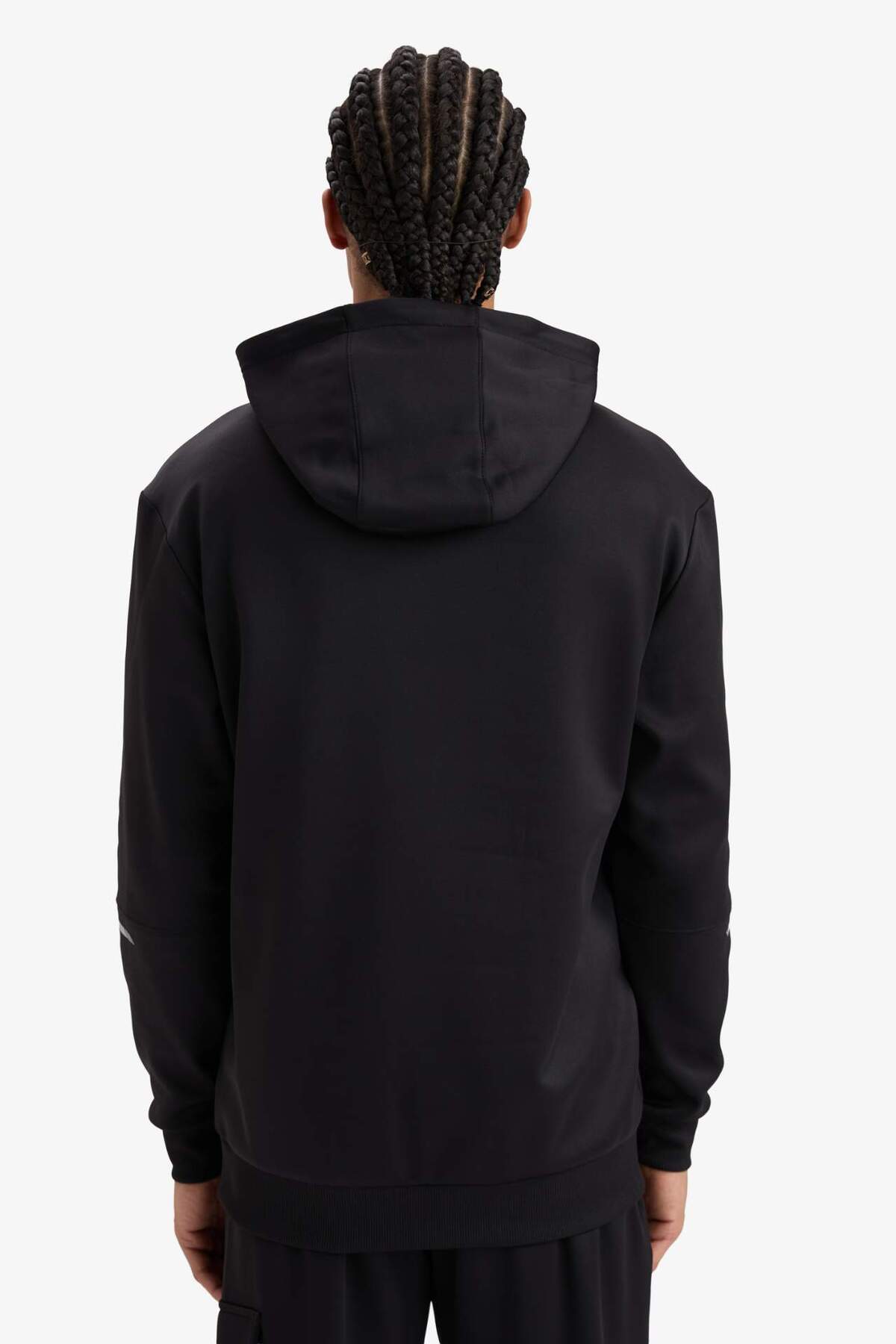 DeFacto Sıcak Tutan Standart Fit Kapüşonlu Sporcu Sweatshirt D3736AX25WN görsel 6