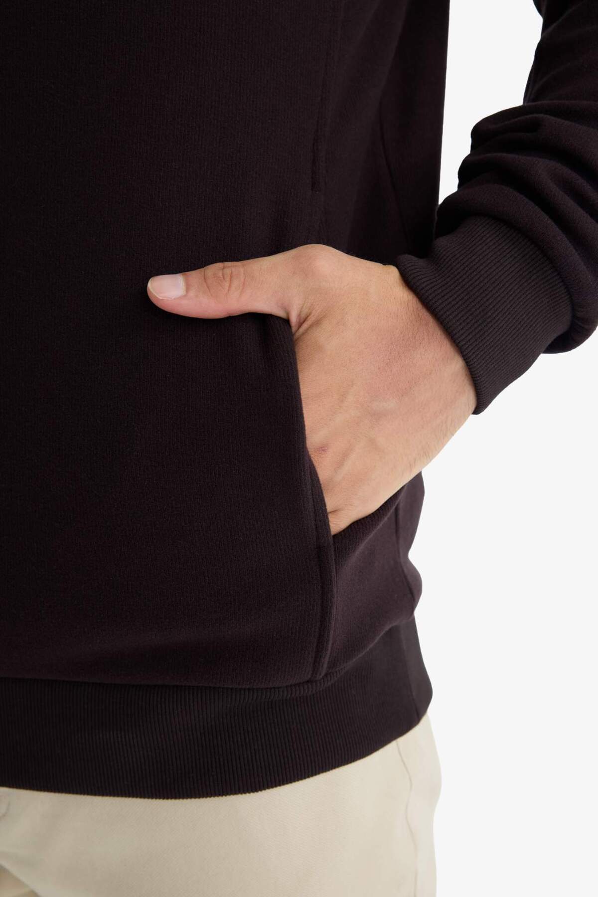 Defacto  Regular Fit Yarım Fermuarlı Sweatshirt E9629AX25AU - Görsel 5