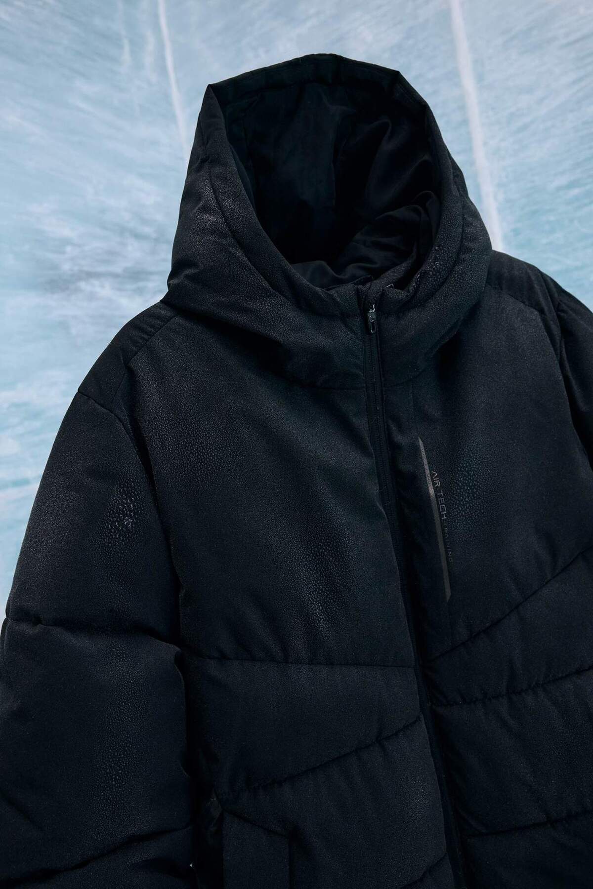 Defacto  Su İtici Rüzgar Geçirmez Regular Fit Kapüşonlu Fermuarlı Cepli Kışlık Mont E9491AX25WN - Görsel 5