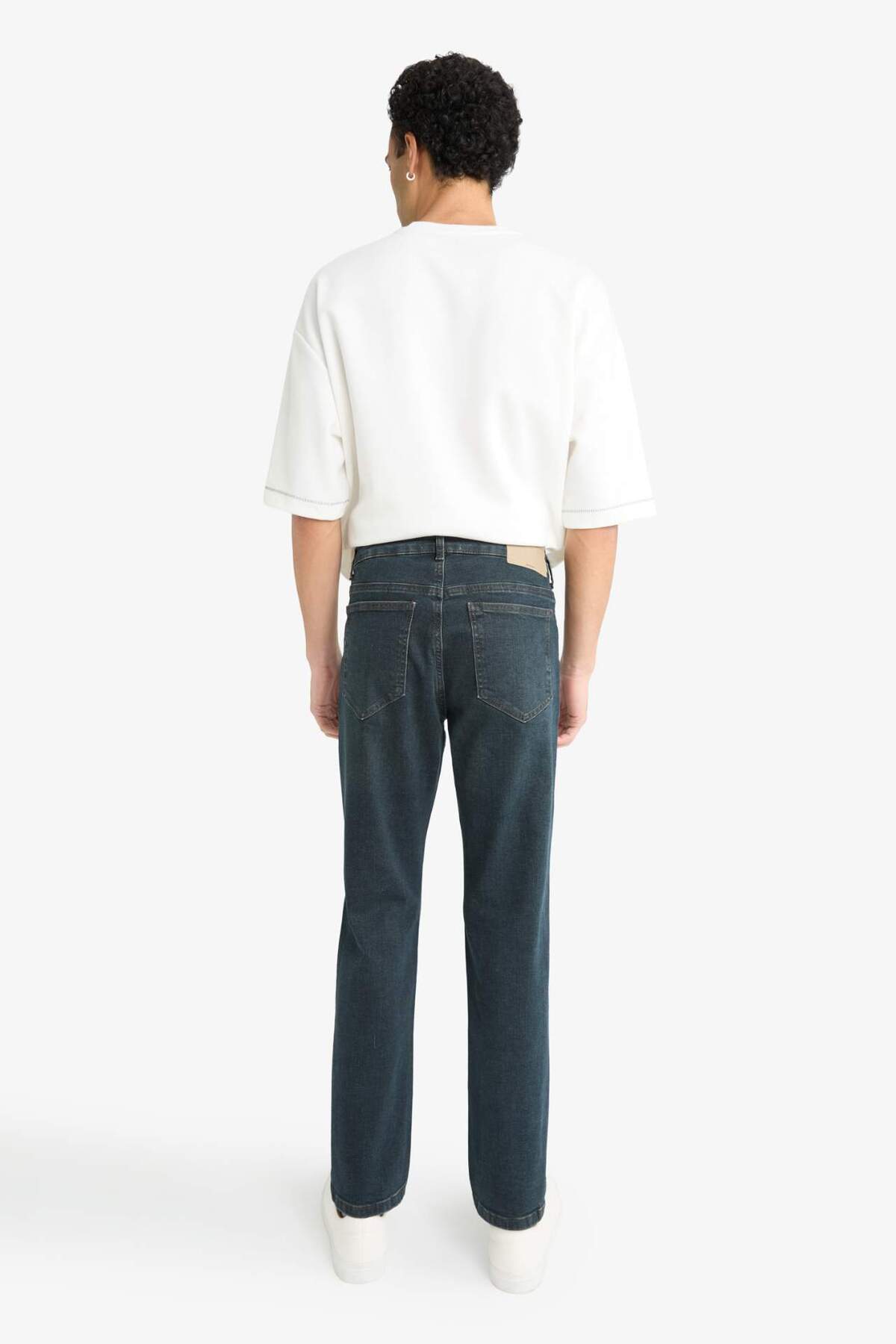 Defacto  Pedro Slim Fit Dar Kalıp Normal Bel Dar Paça Jean Pantolon G1266AX25AU - Görsel 7