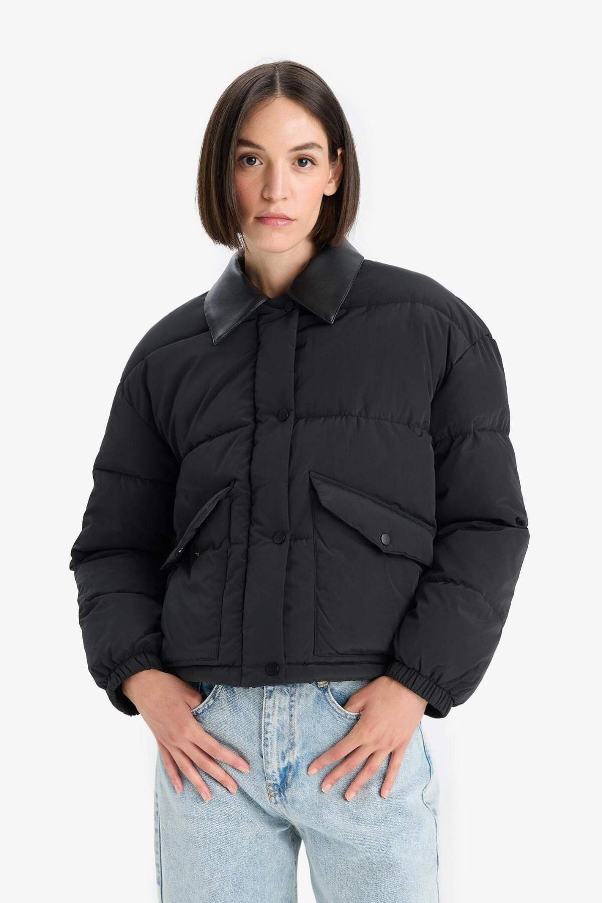 Defacto  Su Geçirmez Regular Fıt Polo Yaka Mont F2822AX25WN - Görsel 7