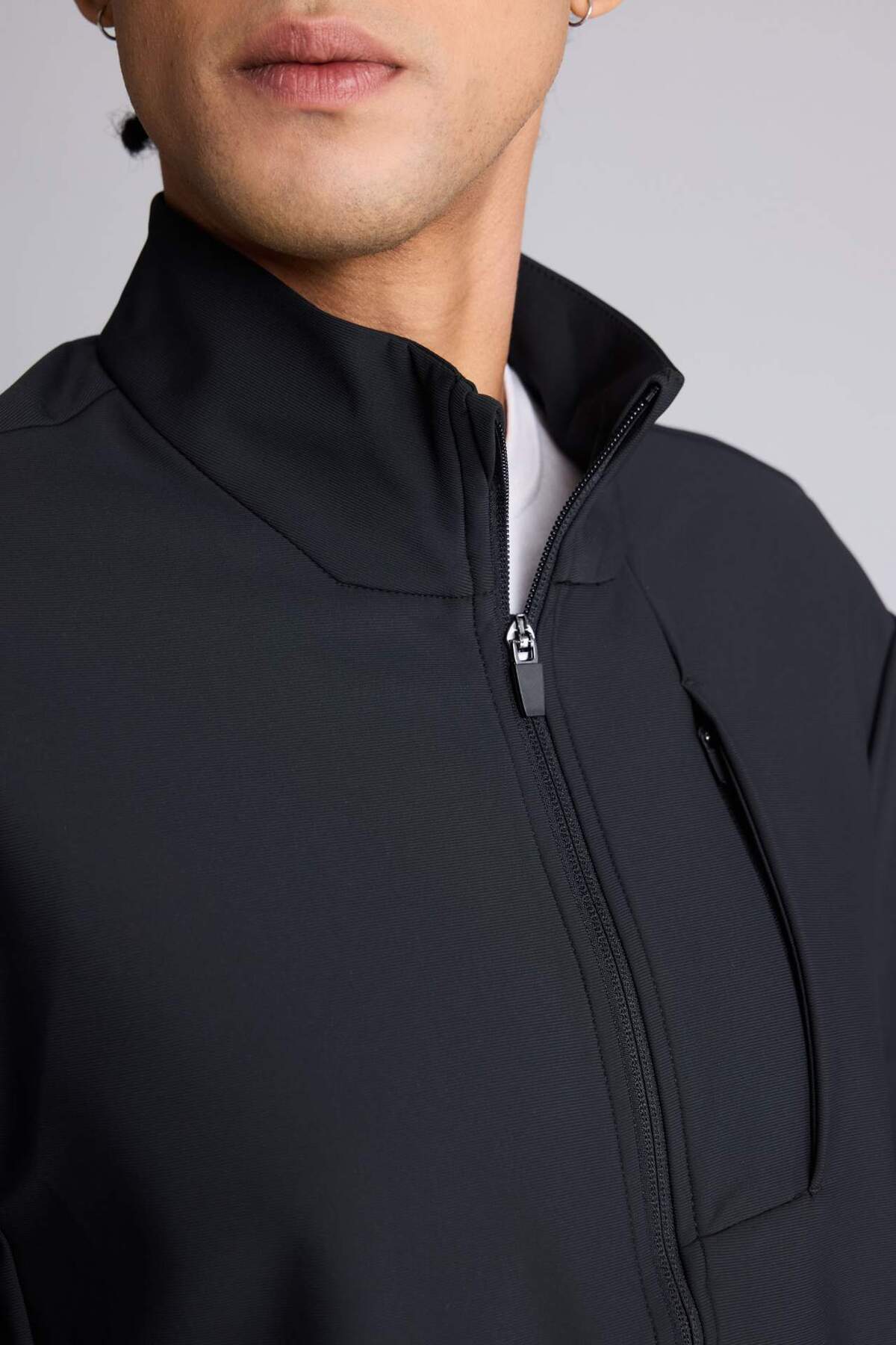 Defacto  Standart Fit Dik Yaka Fermuarlı Sweatshirt F7635AX25AU - Görsel 5