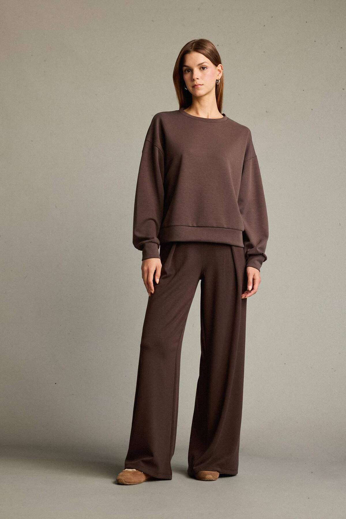 Defacto  Bisiklet Yaka Modal Sweatshirt G2913AX25AU - Görsel 2