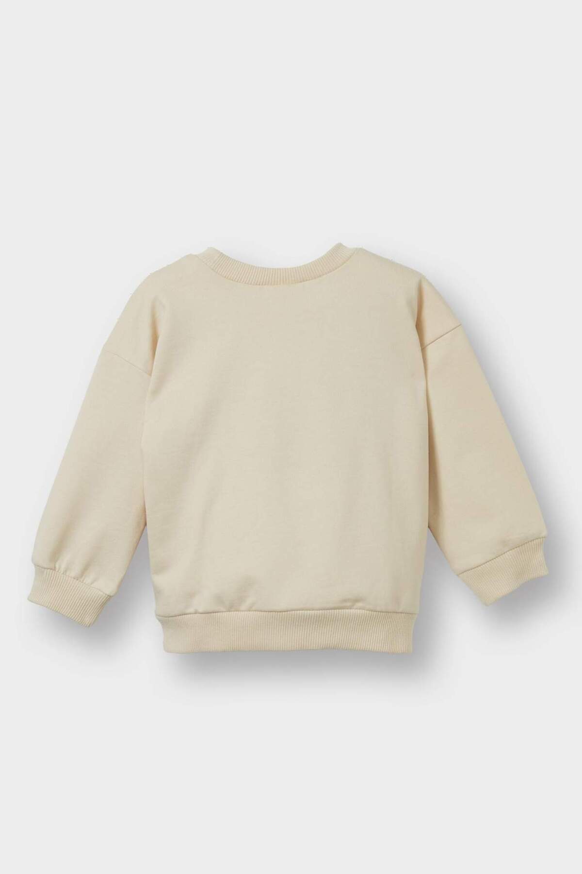 Defacto Bisiklet Yaka Ayı Baskılı İçi Yumuşak Tüylü Sweatshirt Erkek Bebek F7590A525WN fotoğrafı 4 (önizleme)